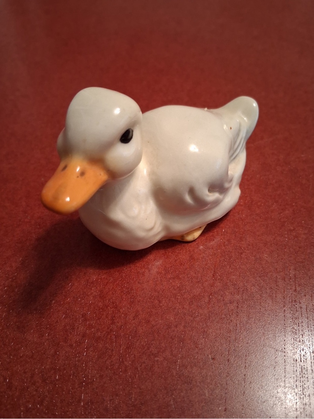 Goebel White Ceramic Duck Figurine with Orange Beak - Decorative Bird Accent